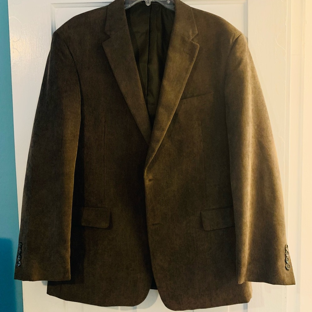 Classic Brown Men's Corduroy Blazer